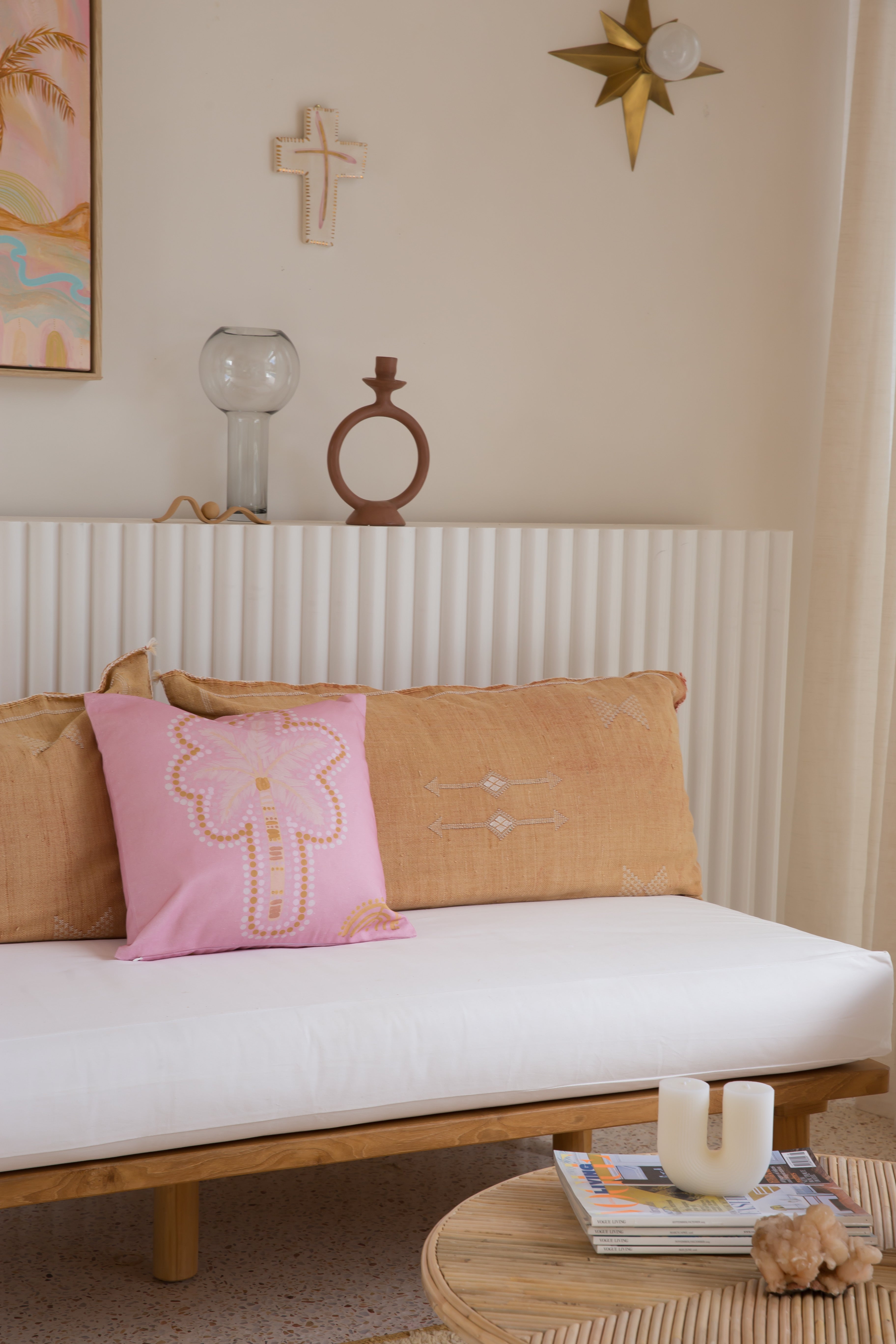 Pink Palm - Organic Art cushion